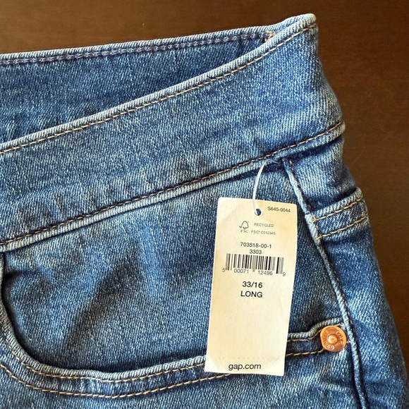 NWT Gap Women’s True Skinny Mid Rise Stretch Blue Jeans with Washwell Size 33 L - Picture 6 of 8